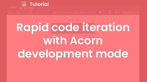 Rapid code iteration with Acorn development mode